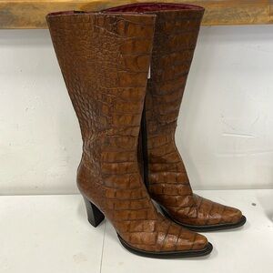 Donald J Pliner crocodile boots